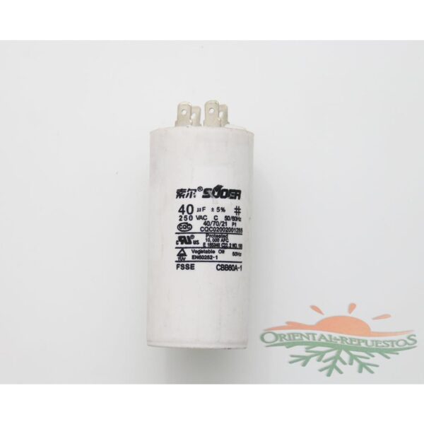 CAPACITOR BLANCO 40UF 250V (147)